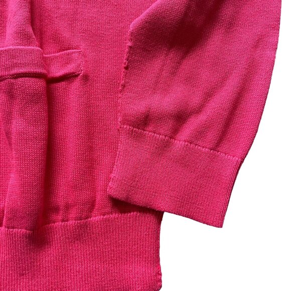 Mens Express Button Down Cardigan Red Knit Sweater Size XL Pockets u - Picture 4 of 8